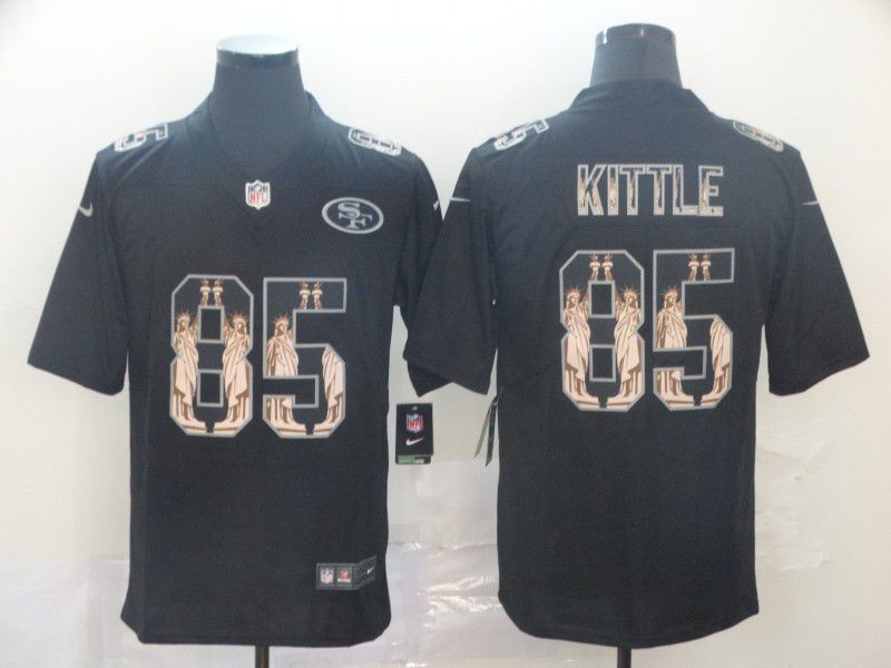 Men San Francisco 49ers #85 Kittle Black Nike Goddess fashion Edition NFL Jerseys
